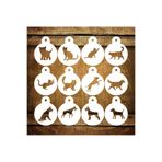 STENCİLTASARIM Cakes Stencil St477 Kedi, Köpek Yüz boyama,Pasta, Kurabiye, Kek Süsleme Şablonları