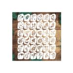STENCİLTASARIM Stencil Tasarım 36 Adet SL090 Yüz Boyama Maskeleri SET37 Pasta, Ahşap, Yüz Boyama Şablonu