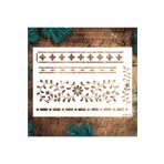 STENCİLTASARIM Stencil Tasarım Br030 - Dekoratif Duvar Ve Eşya Boyama Şablonları 21 X 30 Cm