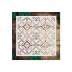 STENCİLTASARIM Stencil Tasarım Da071 Damask- Dekoratif Duvar, Eşya, Fayans,kumaş Boyama Şablonları 30x30cm