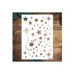 STENCİLTASARIM Stencil Tasarım Ge058 Yıldız - Dekoratif Duvar Ve Eşya Boyama Şablonları 21*30cm