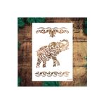 STENCİLTASARIM Stencil Tasarım H032 Fil - Dekoratif Duvar, Fayans Ve Eşya Boyama Şablonları 21x30 Cm