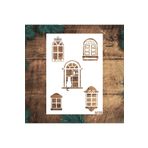 STENCİLTASARIM Stencil Tasarım S026 Pencere - Dekoratif Duvar Ve Eşya Boyama Şablonları 25x35 Cm