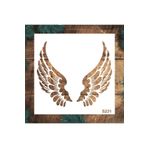 STENCİLTASARIM Stencil Tasarım S231 Kanat- Dekoratif Duvar, Fayans Ve Eşya Boyama Şablonları 80x80cm
