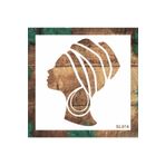 STENCİLTASARIM Stencil Tasarım Sl074 Afrikalı Kadın Dekoratif Duvar Eşya Fayans Kumaş Boyama Şablonları