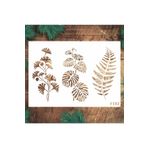 STENCİLTASARIM Stencil Tasarım Tropikal Yapraklar- Dekoratif Duvar, Eşya, Kumaş Boyama Şablonları 25x35cm F197