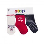 Step 10168 Karışık Renkli 3'lü Little Lady Soket Çorap