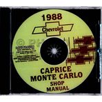 STEP-BY-STEP 1988 CHEVROLET MONTE CARLO & CAPRICE FACTORY REPAIR SHOP & SERVICE MANUAL & BODY REPAIR MANUAL CD