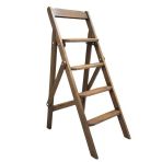 Step Ida Ahşap Merdiven 4 Basamaklı (Ceviz Rengi)
