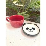 Steplanner Seramik Kawaii Karikatür Sevimli Panda Fincan Kahve Süt Kapaklı Kupa Hediye
