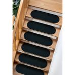 Stepmat Bukle Halıdan Ekonomik Basamak ve Merdiven Paspası 16'lı - 25 x 65 cm - Siyah