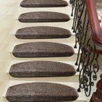 Stepmat Kahverengi Kendinden Yapışkanlı Merdiven Basamak Paspası / Halısı - 25 x 65 cm - Renkli