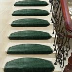 Stepmat Koyu Yeşil Kendinden Yapışkanlı Merdiven Basamak Paspası / Halısı - 25 x 65 cm