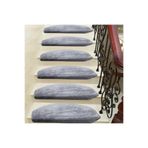 Stepmat Oval Kendinden Yapışkanlı Tufting Merdiven Basamak Paspası - Açık Gri/Adet Olarak Satılır