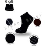 Steppe Berry 6'lı Kadın Pilates Yoga Çorabı - 36 - 39 - 01-Siyah