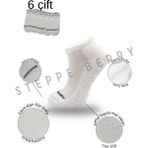 Steppe Berry 6'lı Kadın Pilates Yoga Çorabı - Beyaz - 36 - 39