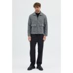 Steppe Rider Erkek Oversize Pamuk Melanjlı Kalın Kışlık Ceket Gömlek - Dayanıklı Cepli Overshirt - Relax Fit - 0 - Siyah