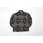 Steppe Rider Erkek Oversize Rahat Kesim Bej Etnik Kilim Desenli Kalın Ceket Gömlek Overshirt - 2XL