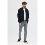 Steppe Rider Erkek Triko Örme Fermuarlı Bol Kesim Boxy Fit Ceket Gömlek Overshirt - Dropsuz - 0 - Siyah - XL