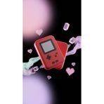 SteraDesign Kırmızı Retro Konsol Görünümlü Manyetik Masaüstü Stres Oyuncağı 12 Mıknatıslı