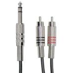 Stereo Kablo - 6.3 Mm Trs Erkek - 2X Rca Erkek - 2 Metre