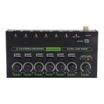 Stereo Mixer, DJ Mixer, DC 5V Diyet, Ev Için Çok Fonksiyonlu (AB Tak 100-240V)