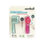 Steriball Pilli ve Şarjlı Diş Fırçası İçin Hijyenik Pembe ve Açık Mavi Diş Fırçası Kabı