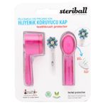 Steriball Pilli veya Şarjlı Diş Fırçaları İçin Hijyenik Pembe Diş Fırçası Kabı