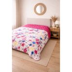Sternen Glanz Laila Kapitone Pamuklu Çift Kişilik 200 x 230 cm Çok Amaçlı Yatak Örtüsü / Pike - Fuşya