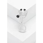 STETESKOP SAĞLIK TIP DOKTOR TAŞLI ŞIK BROŞ 4 CM.