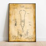 Stetoskop Patent Posteri 60x90cm.