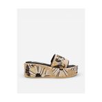 Steve Madden DECOR-EMB BLK Kadın Natural-Black Topuklu Terlik DECOR-EMB BLK