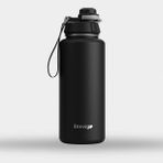 Stevig 1 Hand Leak-Proof Sızdırmaz Çelik Termos 1000 ml Black ST-210 - 1 lt - Siyah