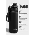 Stevig 1 Hand Leak-proof Sızdırmaz Çelik Termos 500 Ml Black St-207