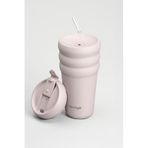 Stevig 3 Bubble Two-Cap Straw Tumbler Çelik Termos 600 Mililitre Soft Quartz ST-248