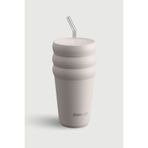 Stevig 3 Bubble Two-Cap Straw Tumbler Çelik Termos 600 ML Crushed Rock ST-244