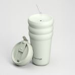 Stevig 3 Bubble Two-Cap Straw Tumbler Çelik Termos 600 ml Lightest Sky ST-247 - Su Yeşili - 0,60 lt