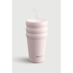 Stevig 3 Bubble Two-Cap Straw Tumbler Çelik Termos 600 ML Soft Quartz ST-248