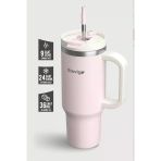 Stevig St-241 2 Moods Tuck-In Tumbler Sızdırmaz Çelik Termos 900Ml Petal Pink