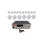 STİ 16’lı Beyaz Tavan Hoparlörlü Ses Sistemi Paketi | 100V Anfi Uyumlu-Mağaza, Kafe Anons Müzik Sistemi