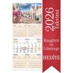 Sticker Art 2026 5 Aylık Gemici Denizci Duvar Takvimi 33 x 77,5 cm Kuşgözü ile