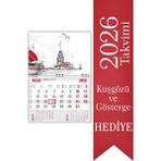 Sticker Art 2026 Gemici Denizci Duvar Takvimi 33 x 47,5 cm Ekonomik Ucuz Tek Parça Spiralli