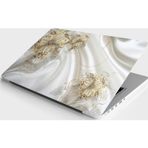 Sticker Art Laptop Sticker Bilgisayar Notebook Pc Kaplama Etiketi 3D Altın Çiçek