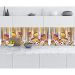 Sticker Art Mutfak Tezgah Arası Folyo Fayans Kaplama Folyosu 3D Golden Flower 60x200 CM