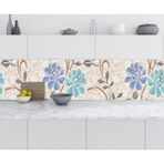Sticker Art Mutfak Tezgah Arası Folyo Fayans Kaplama Folyosu Çiçek Duvar 60x100 CM