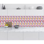Sticker Art Mutfak Tezgah Arası Folyo Fayans Kaplama Folyosu Çiçekler Boyama 60x200 CM