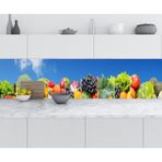 Sticker Art Mutfak Tezgah Arası Folyo Fayans Kaplama Folyosu Panorama Meyve Sebze 60x400 CM