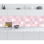 Sticker Art Mutfak Tezgah Arası Folyo Fayans Kaplama Folyosu Rustik Pembe 60x100 CM