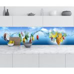 Sticker Art Mutfak Tezgah Arası Folyo Fayans Kaplama Folyosu Sebze Meyve Su 60x100 CM