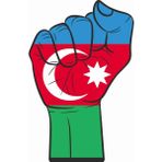 Sticker Atölyesi Azerbaycan Bayrak Sticker - Renkli - 15 x 10 cm